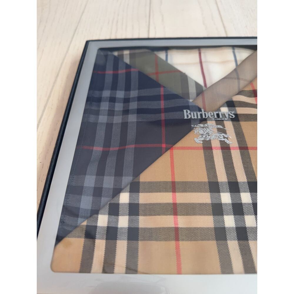 BURBERRY Nova Check Scarf Handkerchief 5 Pack Premium Authentic Gift - Picture 2 of 7